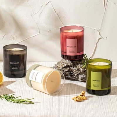 Custom Private Label Unique Candle Vessels Clear Empty Luxury Glass Candle Jars For Candle Making
