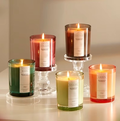 Custom Private Label Unique Candle Vessels Clear Empty Luxury Glass Candle Jars For Candle Making
