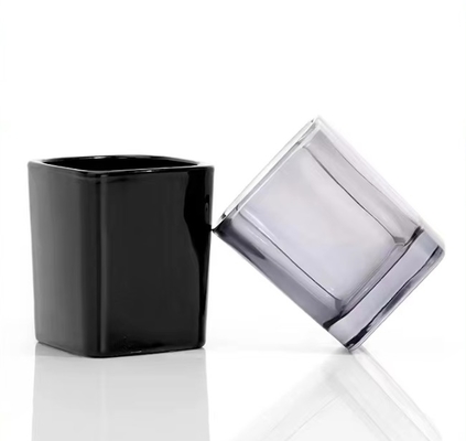 Empty Clear Amber Grey luxury candle jars For Scented Candle