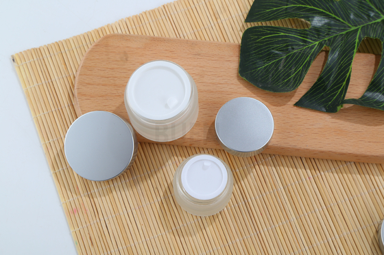 Lead Free Cosmetic Glass Jars For Body Cream Customized Frosted