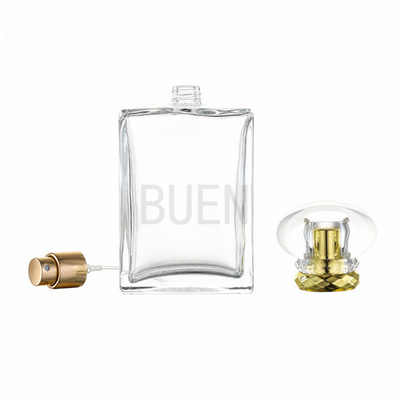 Personalized Lucency Glass 100ml Perfume Bottle Square Climp 13mm