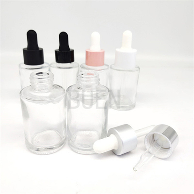 Screw width mouth Clear Serum Bottles Round Cosmetic Hair Oil