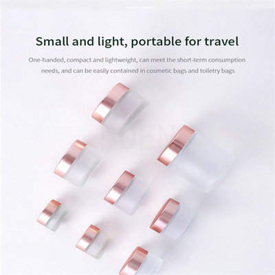Personal Care Cream Glass Jars Leak Proof  ,  Frosted Empty Cosmetic Container