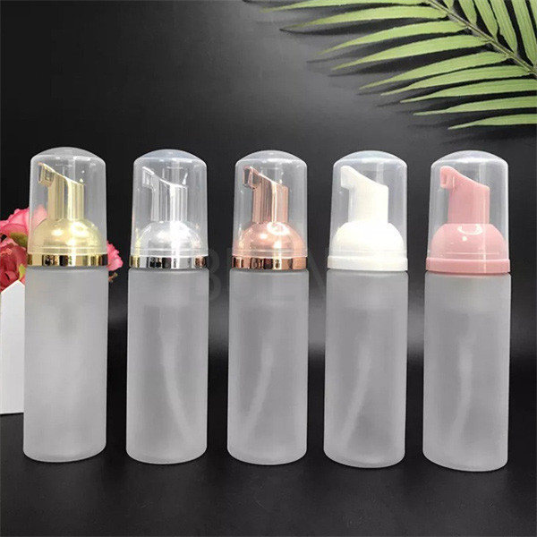 Wash Eyelash Foaming Plastic Foam Pump Pink Frosted 43/410