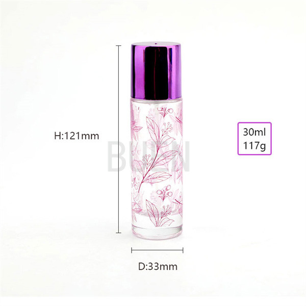 Smooth Surface Transparent Square Glass Perfume Bottle In Gift Box